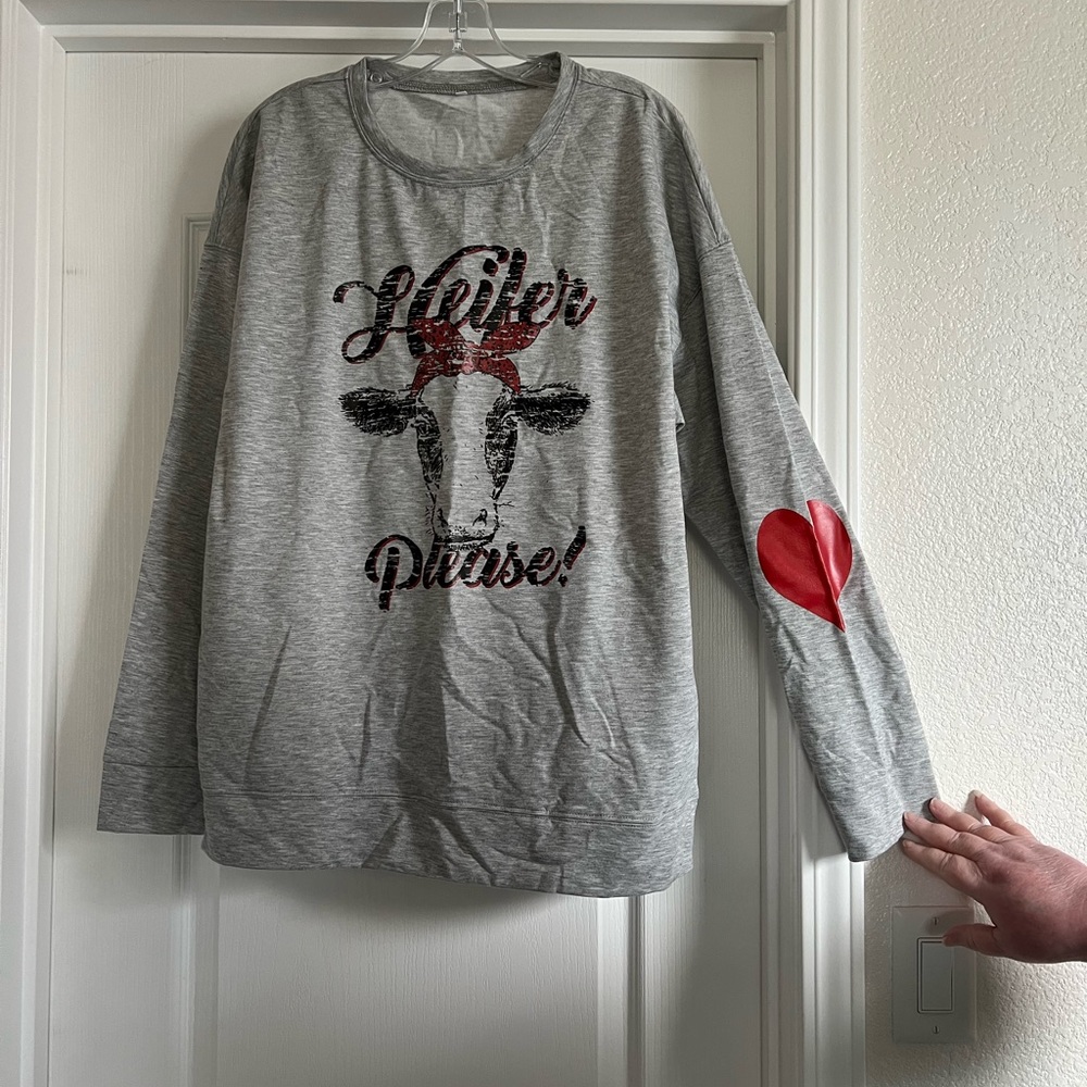 “Heifer Please” Gray T-Shirt